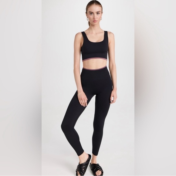 Outdoor Voices Black Ribbed Workout Set